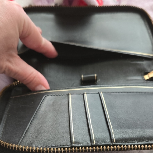 Coach Black Leather Agenda Planner Zip Closure - Picture 4 of 4